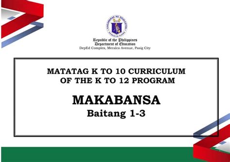 what is makabansa|New ‘Makabansa’ subjects for Grades 1 to 3 .